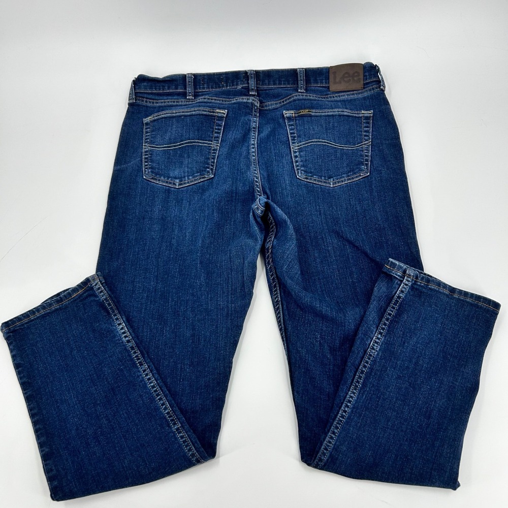 Lee Regular Fit S Gene Dark Wash Straight Leg Jeans Mens 38x30 IZS-A625-022